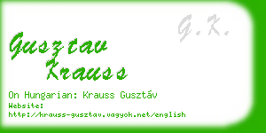 gusztav krauss business card